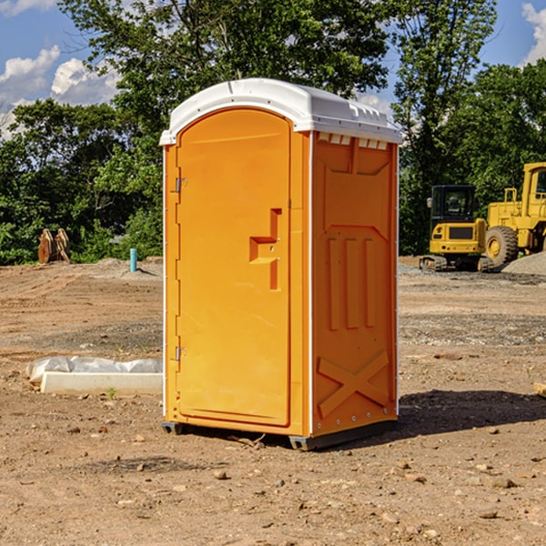 how often are the porta potties cleaned and serviced during a rental period in Mount Braddock Pennsylvania